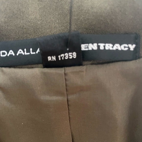 EUC Linda Allard Ellen Tracy green flowered suit jacket - Picture 5 of 7